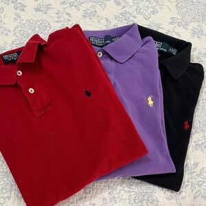 Ralph Lauren Polo Shirt Set - Red, Lavender, Black